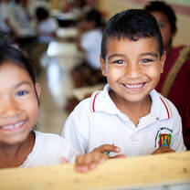 Smiling children in Mexico
