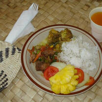 A South Pacific meal - courtesy of Jessica Davis