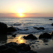 Sunset in Fiji -Photo copyright Sarah Stevens
