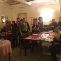 Students at a cooking class.