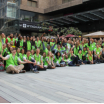 students and volunteers in Colombia