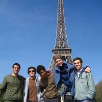 API students at the Eiffel Tower