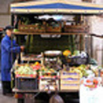 Market in Lecce near Arcadia's study abroad program 