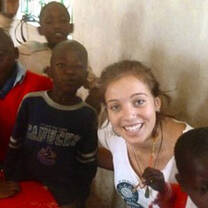 Volunteer with children in Ethiopia