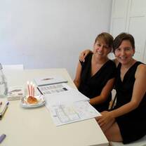Hanne Volders (Belgium) with Teresa López from Sspanish Classes
