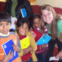 Working with kids in Peru