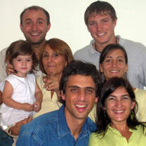 ISA student with their host family
