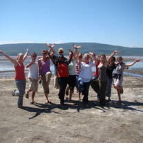 A group of Village Experience volunteers