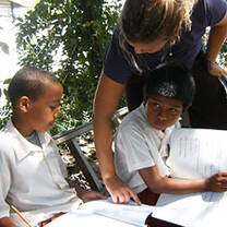 Work with women in Belize.
