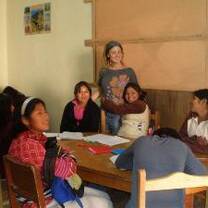 Community outreach volunteers in Peru