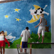 Painting a mural