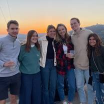A group of students smiling