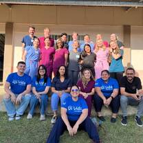 volunteers after clinic day