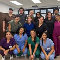 medical volunteers at clinic