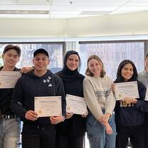 Students holding Lingua Franca diploma