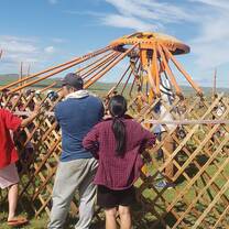 Sometimes, volunteers will stay in a traditional Mongolian ger.