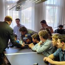 Students during a professional visit at Royal Coster Diamonds, learning about the diamond industry.