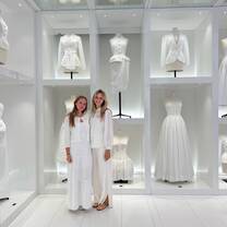 Students visiting La Galerie Dior during their free weekend in Paris while studying abroad