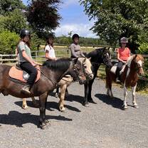 4 Students on a horse riding excursion