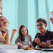 Students talking