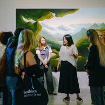 Students visiting a gallery