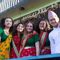 Students in traditional dress Nepal
