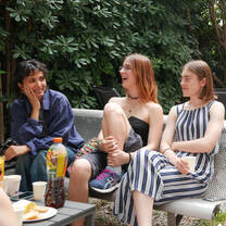 French students during a break in Nice