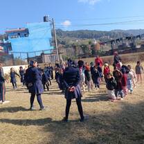 Children at one of the local school