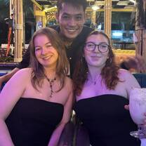 Katie & Charlotte with their new admirer 