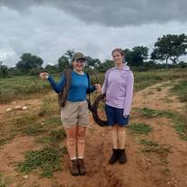 Volunteers assisting with fence removal