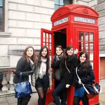 The iconic red phone box