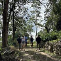 group hiking through Kandy hills