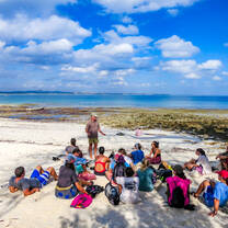 Classroom on the beach in Zanzibar.