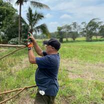 Volunteer at work Elephant Coexistance