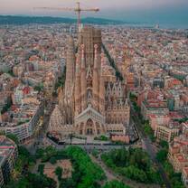 skyline view of Barcelona including Basilica Sagrada