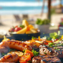 Australian barbecue on the beach