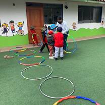 At the school