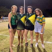 Cheering on Uni Hall in soccer finals 
