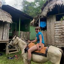 riding horses in Yorkin indigenous village 
