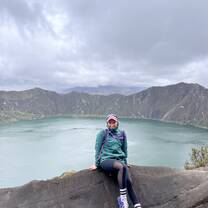 Quilatoa Crater Lake in Ecuador 