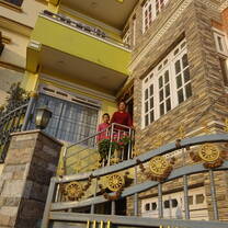 Homestay siblings and their home in the city of Patan 