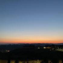 sunset over the hills