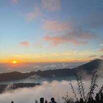 The view from the top of Mount Batur