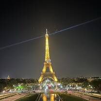 Eiffel Tower Spotlight Shine