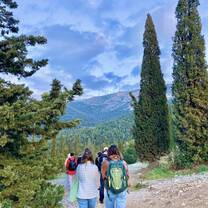 Hike on field trip with class on trails right near Athens