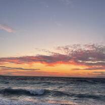 Beautiful sunset in Rhodes on field study