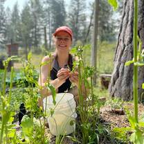 Healing time harvesting in the garden—later to nourish our bodies!!
