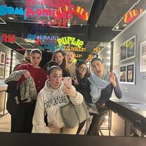 with the class in a museum