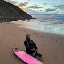 My first surf in the Basque Country