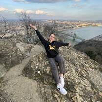 At the top of Gellert Hill!